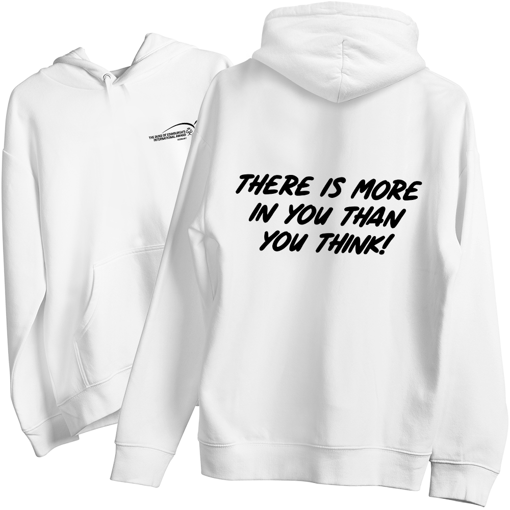 hoodie, white, Screen-Print, Zitat, unisex