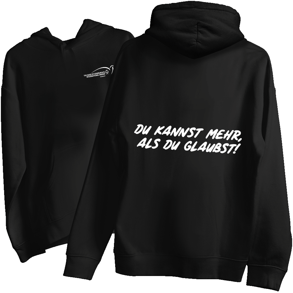 hoodie, schwarz, Textdruck, Sweatshirt, unisex